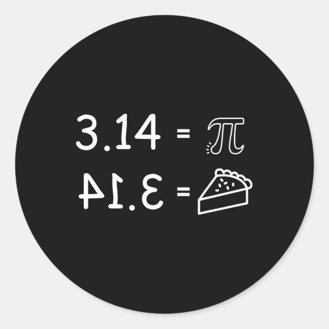 Adesivo Pi Conspiração Diversão Pi Dia Matemática (Frente)