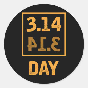 Adesivo Pi Day - 3,14 = Coincidência Pie Byckwards