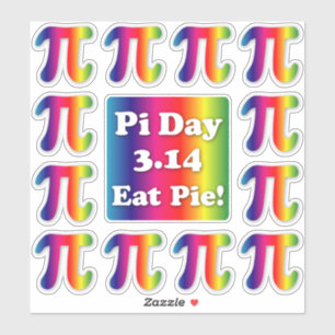 Adesivo Pi Day, 3.14, Coma Pie, Celebre A Matemática!