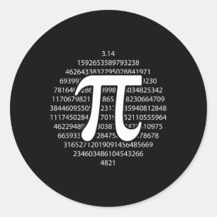 Adesivo Pi Day 3.14 Pi Day Engraçado Matemática Pão Feliz
