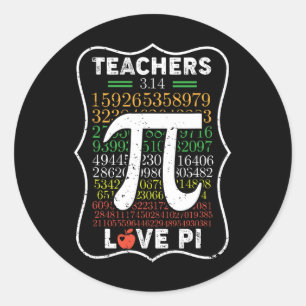 Adesivo Pi Day 3.14 Professores Adoram Pi Professores De M
