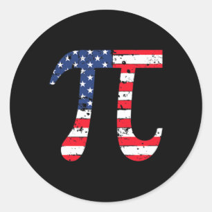 Adesivo Pi Day American Flag Patriotic Math Nerd 3.14 Funn