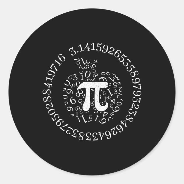 Adesivo Pi Day Apple Graphic Cute Engraçado Matemática Sob (Frente)