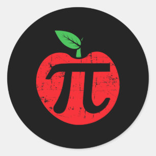 Adesivo Pi Day Apple Pie Pun 3.14 Cute Math Lover Professo