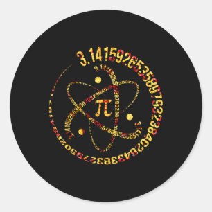 Adesivo Pi Day Atom Pi 3.14 Science Math Lover