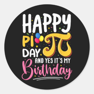 Adesivo Pi Day Birthday Math Lover Feliz Pi Day Sim É M
