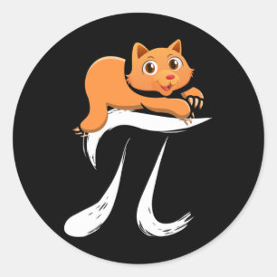 Adesivo Pi Day Cat Kitten 14 de março Matemática