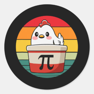 Adesivo Pi Day Chicken Pote Pie Engraçado Professor Nerd G