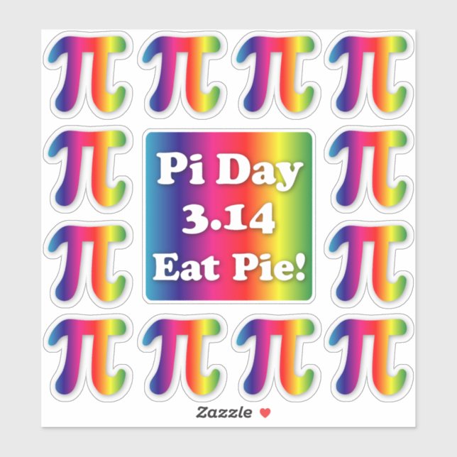 Adesivo Pi Day, Coma Pie (Folha)