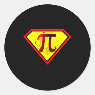 Adesivo Pi Day Engraçado De Super-Herói Engraçado