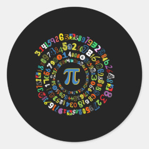 Adesivo Pi Day Engraçado Geek Espiral De Matemática Legal 