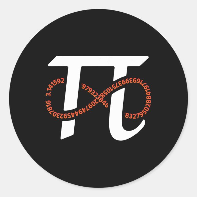 Adesivo Pi Day Engraçado Números Infinitos Do Geek Nerd Ma (Frente)