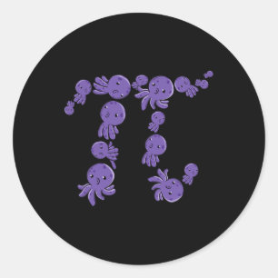 Adesivo Pi Day Engraçado Octopi Octopus Sea Life Pi Símbol