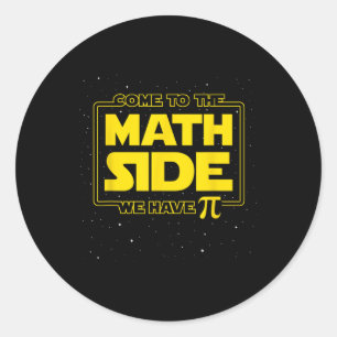 Adesivo Pi Day Engraçado - Venha Ao Lado Da Matemática Tem