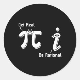 Adesivo Pi Day Get Real Be Rational Irracional Number Math