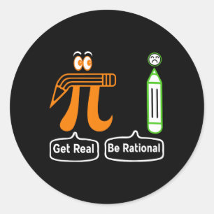 Adesivo Pi Day Get Real Be Rational Irracional Number Math