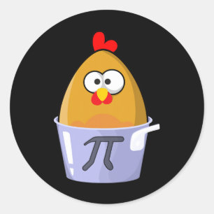 Adesivo Pi Day Humorous Chicken Pote Pie Math Novelty
