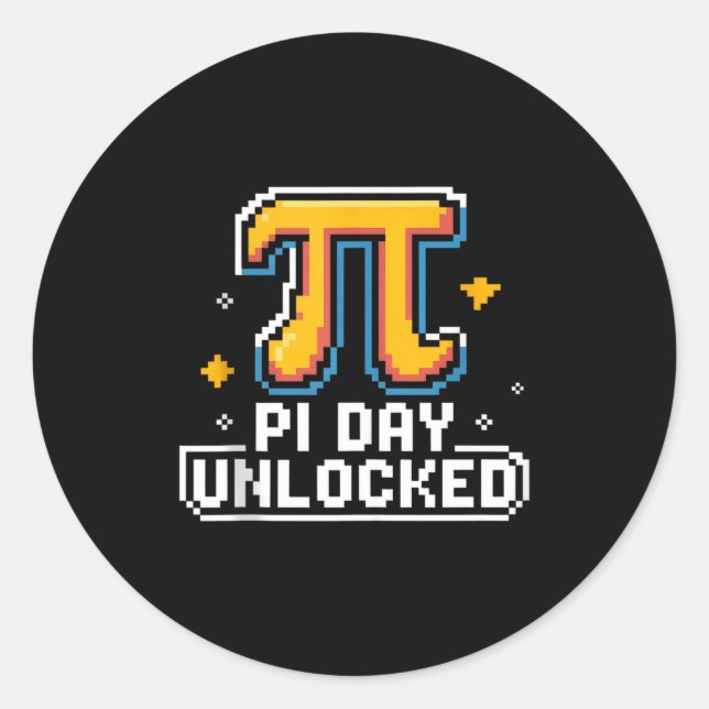 Adesivo Pi Day March 14 Math Nerd Pie Food Funny Gift Outf (Frente)