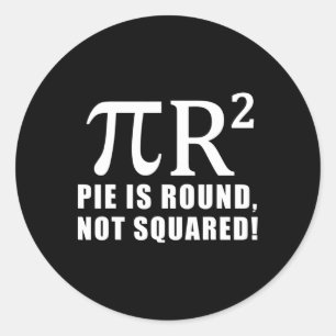 Adesivo Pi Day Math 3.14 Pie É Redonda Não Esquadrado