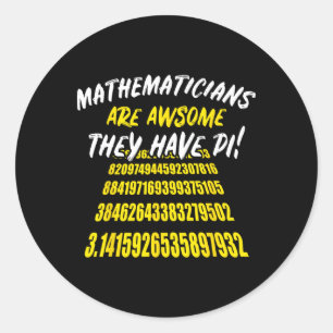 Adesivo Pi Day Math Science Engraçado Professor Dotado Men