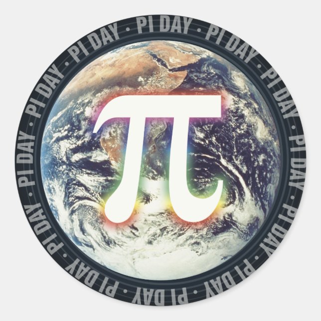 Adesivo Pi Day on Earth | Matemática (Frente)