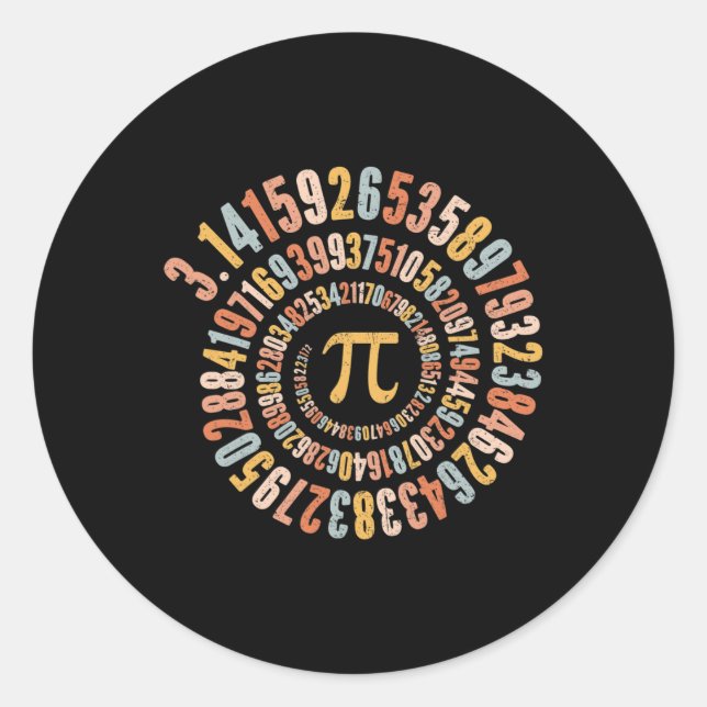 Adesivo Pi Day Spiral Math Pi (Frente)