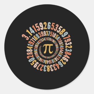 Adesivo Pi Day Spiral Math Pi