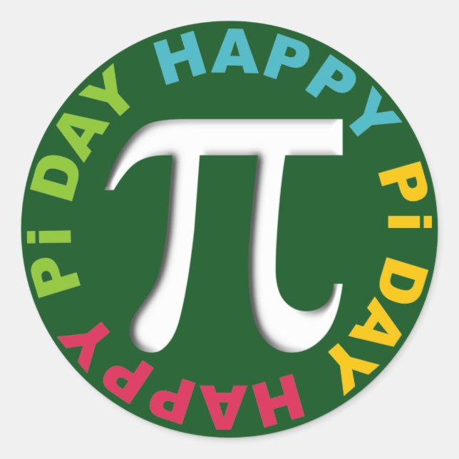 Adesivo Pi Day Stickers Bright Cores verdes (Frente)