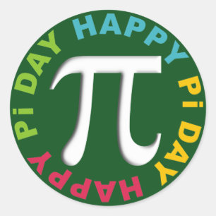 Adesivo Pi Day Stickers Bright Cores verdes