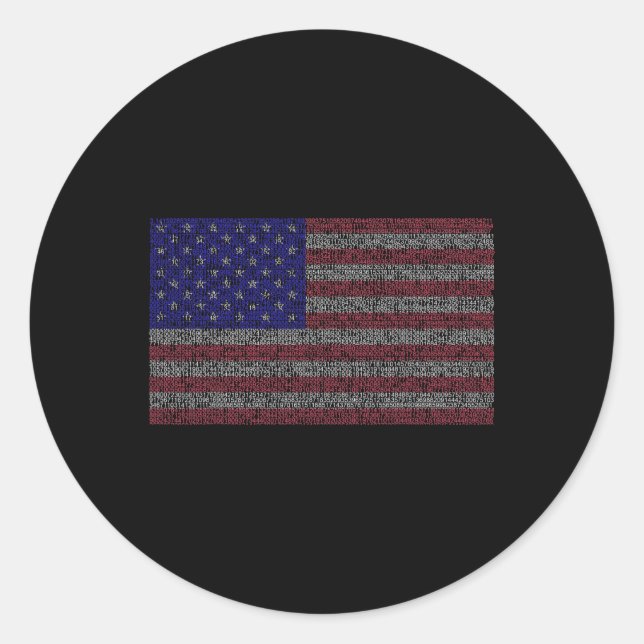 Adesivo Pi Day Usa Flag Math 3.14 March 14 (Frente)