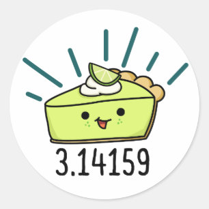 Adesivo Pi Numero Matemático Pie Pun Engraçado