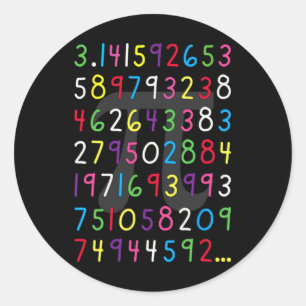 Adesivo Pi Shirt Happy Pi Day Pi Color Numbers For Math Lo