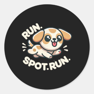 Adesivo Piada Corre Spot Corre Humor Cachorro