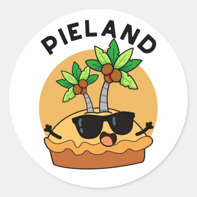 Adesivo Piada da Ilha Divertida da Terra de Torta  (Frente)