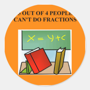 Adesivo piada da matemática da fração