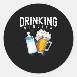 Adesivo Piada de cerveja e leite para novos pais homens
