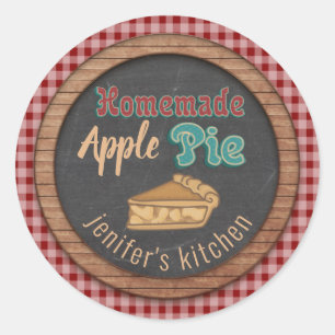 Adesivo Piada de maçã caseira de folha de cálculo