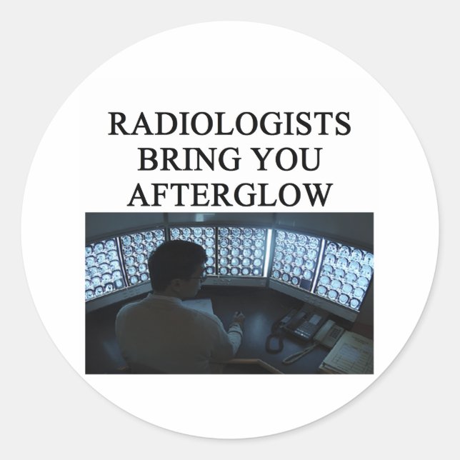 Adesivo piada de radiologia engraçada (Frente)