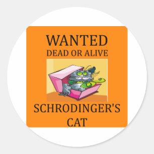 Adesivo piada do gato dos schrodinger