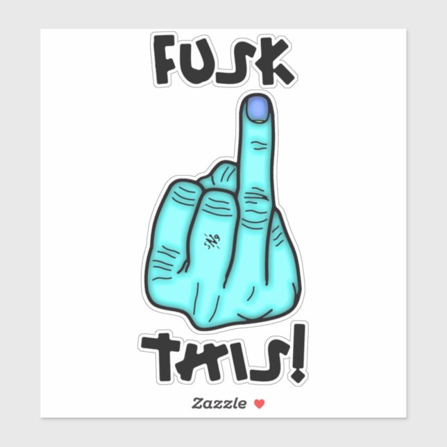 Adesivo Piada engraçada com F-Bomb falso – Palavrão censur (Folha)