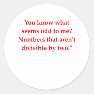 Adesivo piada engraçada da matemática