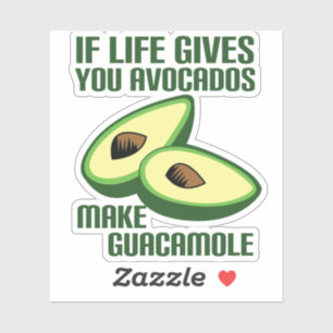 Adesivo Piada Engraçado Guacamole Avocado
