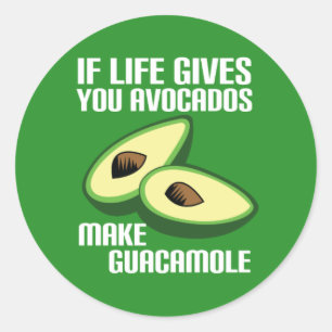 Adesivo Piada Engraçado Guacamole Avocado