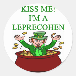 Adesivo piada irlandesa judaica do leprechaun do Dia de