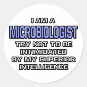 Adesivo Piada microbiologista... Inteligência superior