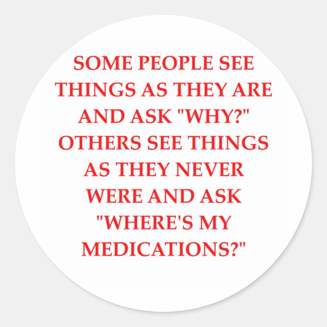 Adesivo piada psiquiatra louca (Frente)