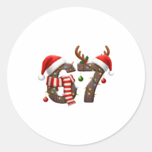 Adesivo Piada Six Seven Meme 6-7 Natal 67 Luzes de Natal 