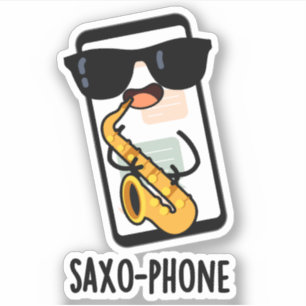 Adesivo Piadas de Celular Saxo-fone Engraçadas 