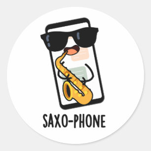 Adesivo Piadas de Celular Saxo-fone Engraçadas 
