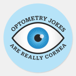 Adesivo Piadas Engraçadas de Optometria Cornea